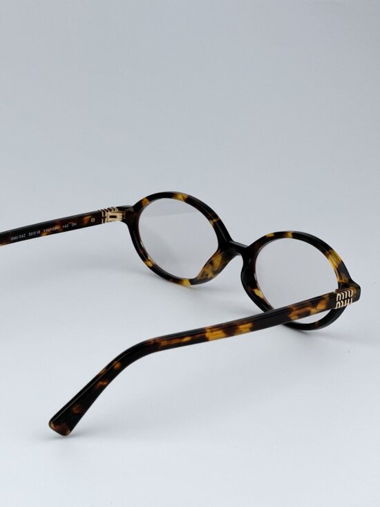 Miu Miu MU04ZS VAU08N BRAND NEW Sunglasses Honey Havana Clear Blue Light Unisex main image 4